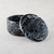 genuine black and white marble onyx stone bowl with lid off