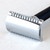 chrome and satin black handle double edge safety razor close up