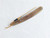 dovo bergischer lowe genuine horn handle straight razor with etched and gold accent blade