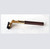 genuine rosewood handle and gold tone swivel head razor