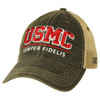 USMC 'Semper Fidelis' Black Vintage Trucker Hat  Front View