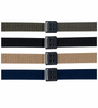 Extra Long Cotton Belt w/Open Face Black Buckle