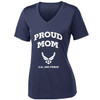 U.S. Air Force PROUD MOM Performance VNeck Tshirt