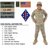 Kids Digital Desert Camouflage Costume Package