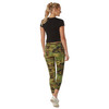 Camo Yoga Pants - Gym Leggings for Working Out, Ankle Zipper