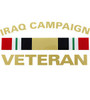 Iraq Campaign Veteran Decal Sticker with Campaign Ribbons