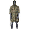 Woodland Digital Camo Rain Poncho 
