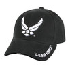 Black Deluxe US Air Force Wing Low Profile Insignia Cap