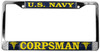 US Navy Corpsman License Plate Frame