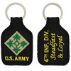 US Army 4th Infantry Division Embroidered Keychain