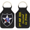 US Army 2nd Infantry Division Embroidered Keychain