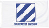 3ft x 5ft 3rd Infantry Division Army Unit Flag