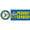 U.S.N Proudly Served Bumper Sticker