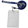 US Navy Lanyard w/ Hook and Plastic Badge Holder
