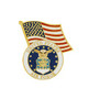 USAF Logo with American Flag Pin