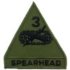 Army 3rd Armored Div Spearhead Patch 4” x 4”