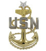 Navy Cap Device: E8 Chief Petty Officer: Senior