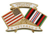 USA / Afghanistan Veteran Crossed Flag Lapel Pin