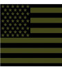 OD and Black American Flag Bandana