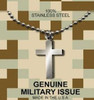 US GI Military Issue Cross Necklace