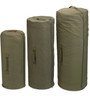 Olive Zippered Canvas Duffel Bags Attached D Ring  - Heavyweight Duffle