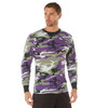Long Sleeve Purple Camo T Shirt