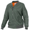 Sage Green Womens MA-1 Nylon Flight Jacket