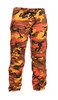 Womens Orange Camo Cargo Pants