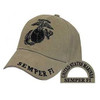 USMC Semper Fi EGA Embroidered Khaki and Black Ball Cap