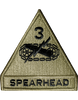 3rd Armor Division with Tab Scorpion Patch with Fastener