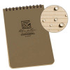 Rite In The Rain All-Weather Top-Spiral Notebook, 4" x 6", Tan Cover