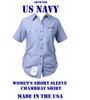  WOMEN'S USN BLUE UTILITY WORK SHIRT 