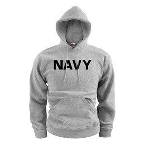 Buy US Navy Hoodie Sweatshirt Grey at Army Surplus World