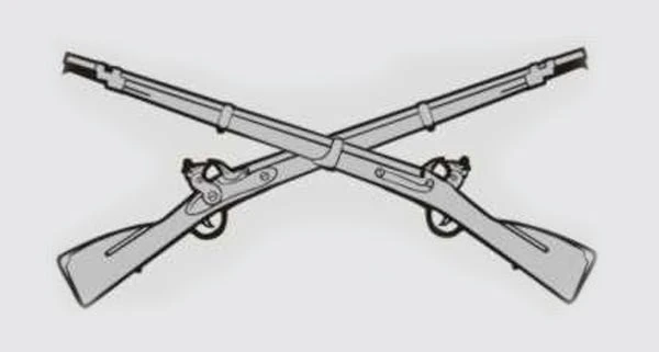 Infantry Crossed Rifles Decal