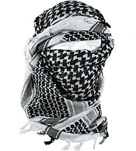 Red & Black Shemagh Tactical Desert Keffiyeh Arab Heavyweight Scarf