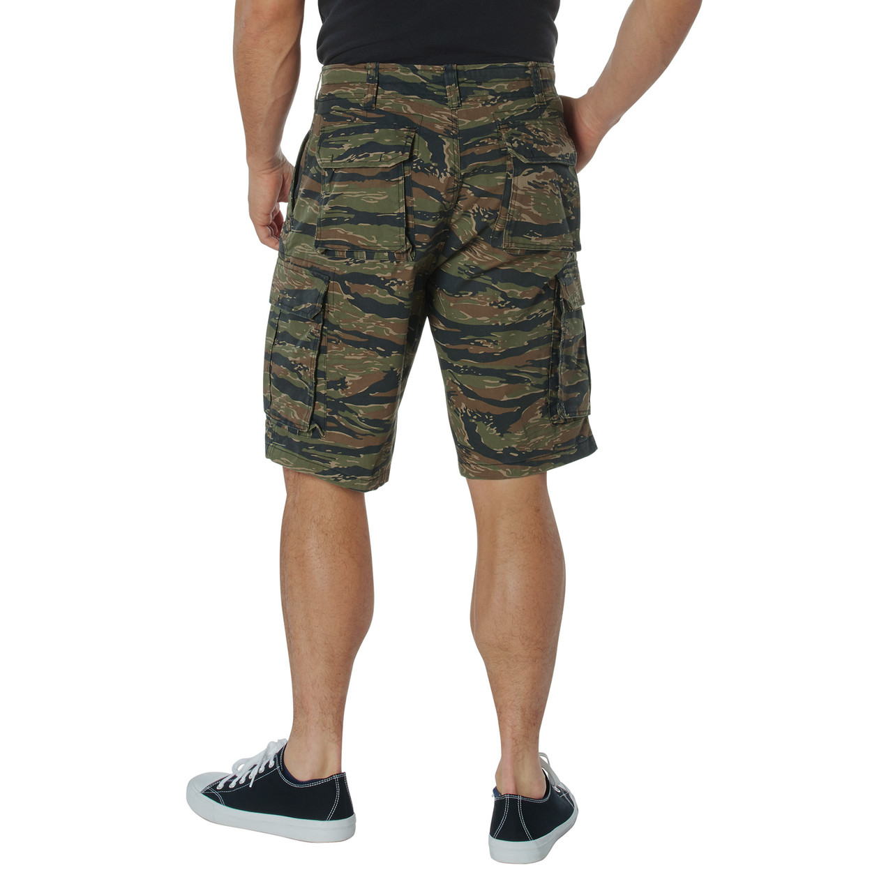Tiger Stripe Camo Vintage Paratrooper Cargo Shorts