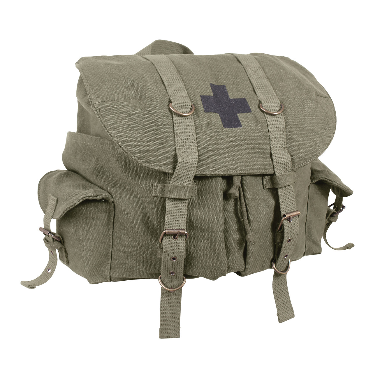 Buy Army Green Vintage Backpack w/Medic Cross at Army Surplus World