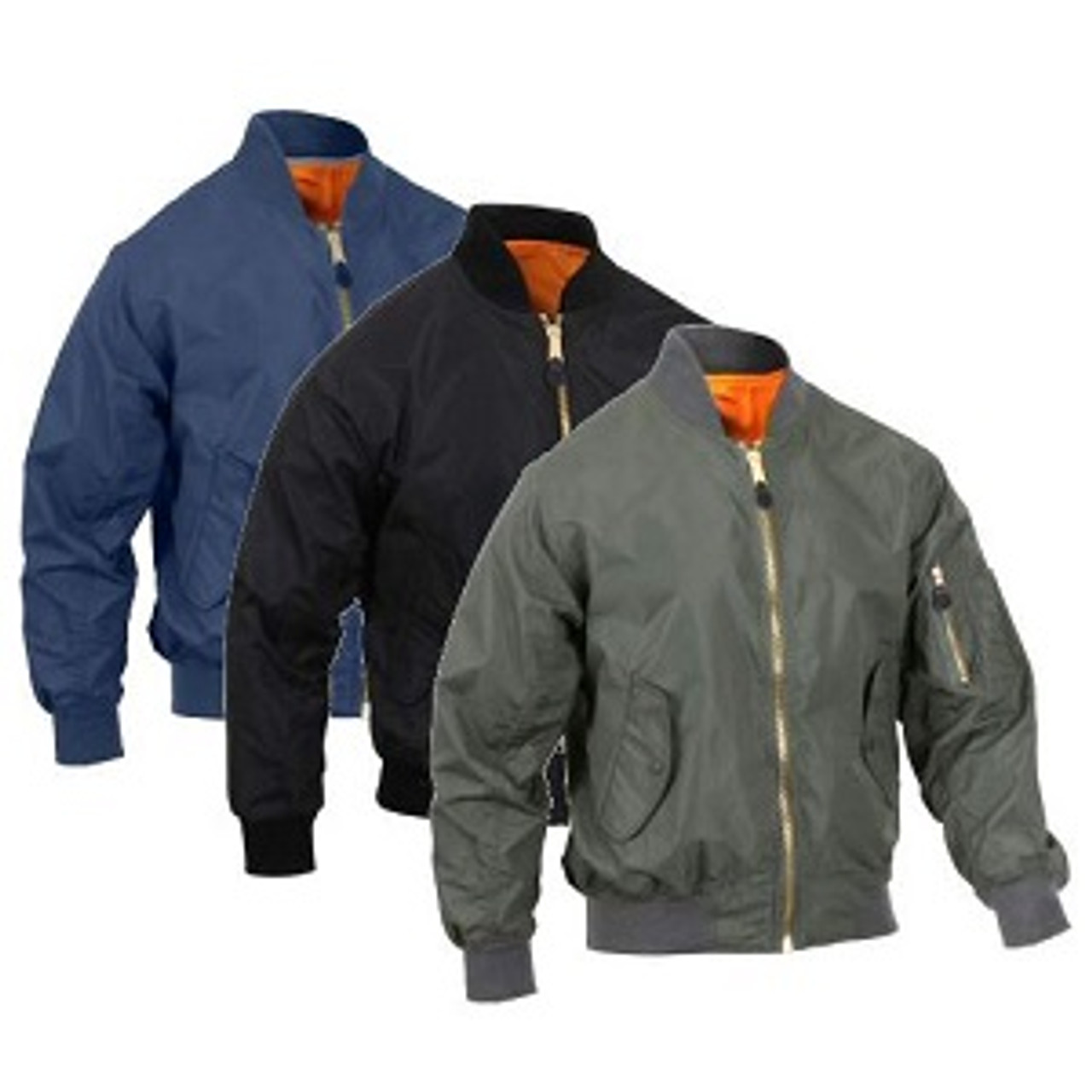 Buy Mens Lightweight Nylon Bomber Jacket, MA-1 Flight Jacket