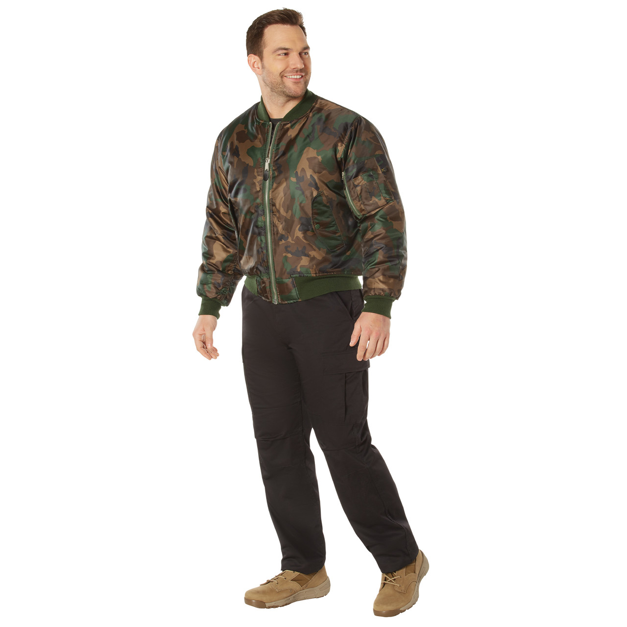 Woodland Camo MA-1 Flight Jacket - Army Surplus World