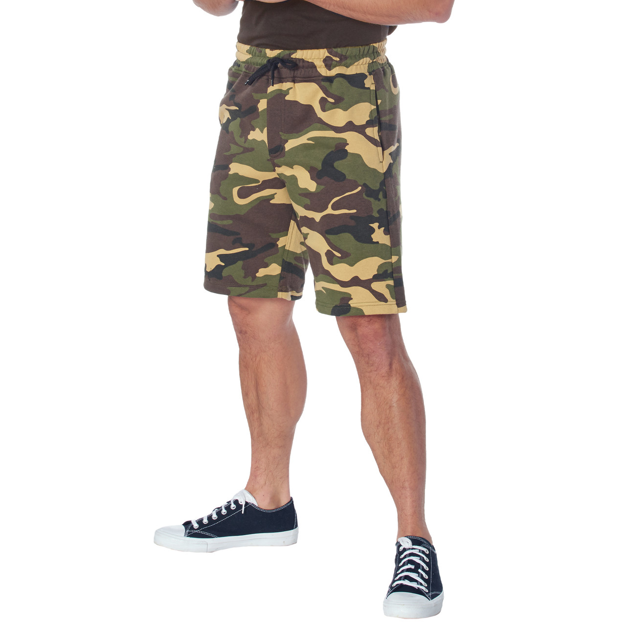 Woodland Camo Sweat Shorts Gym Shorts Lounge Shorts at Army