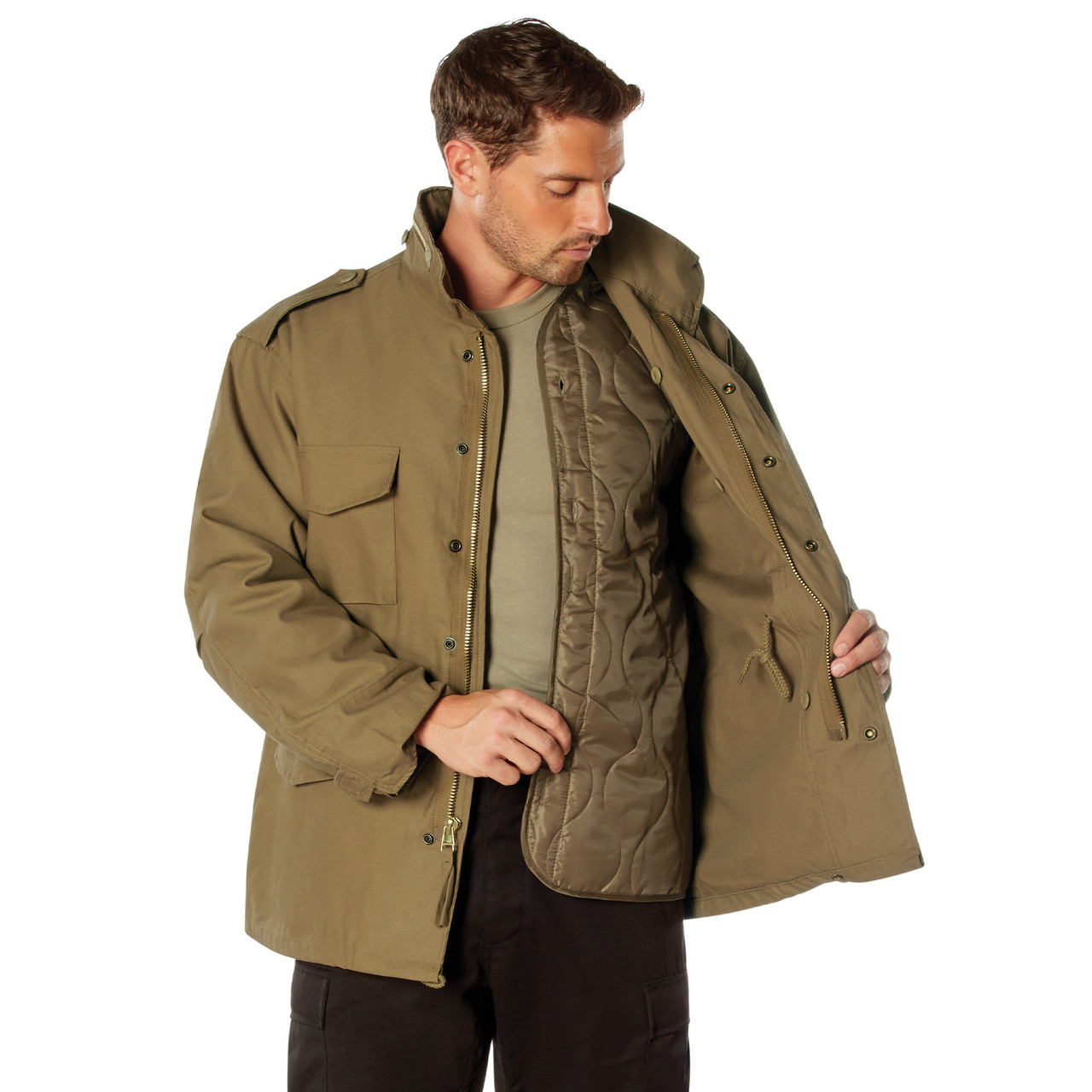 Coyote Brown M-65 Field Jacket with Liner at Army Surplus World Coyote Brown M-65 Field Jacket with Liner at Army Surplus World