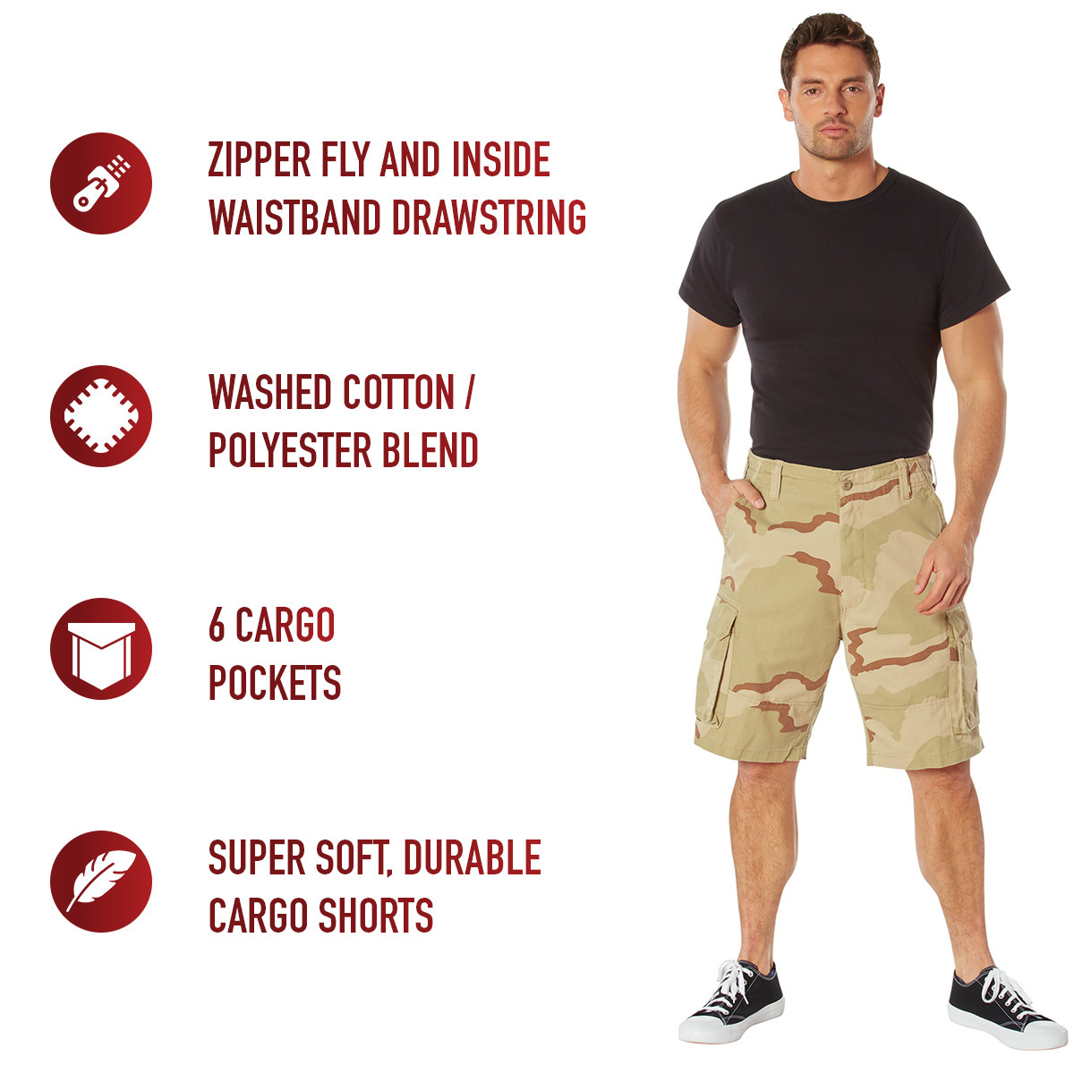 WILDWORLD DESERT CAMOUFLAGE PARATROOPER SHORTS