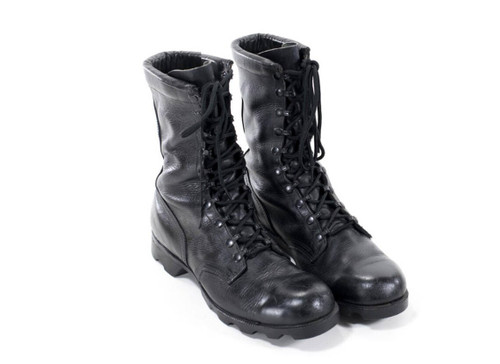  All Black Combat Boots-Used