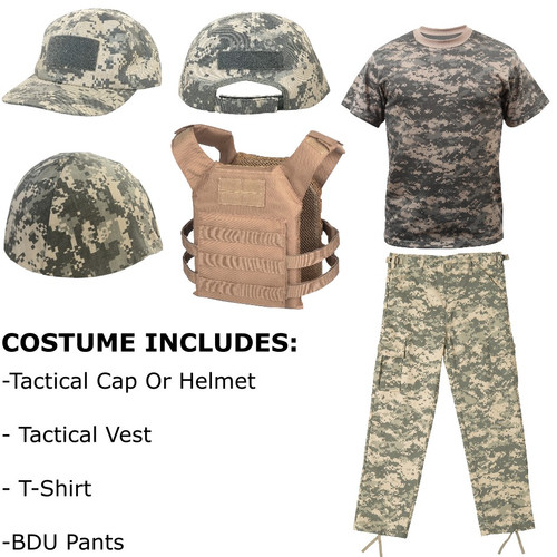 Kids ACU Digital Tactical Costume Kids ACU Digital Tactical Costume