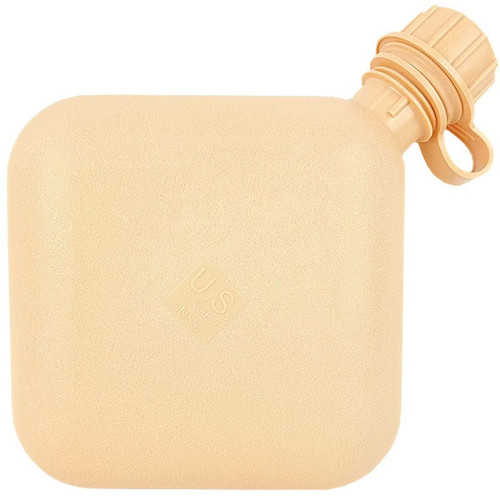 Used Tan Military Issue 2 Qt. Collapsible Bladder Canteen