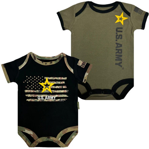 Army Star Bodysuit 2PK Army Star Bodysuit 2PK