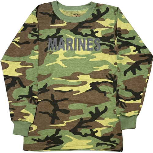 Kids Marines Woodland Camo T-Shirt  Kids Marines Woodland Camo T-Shirt