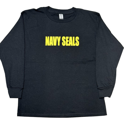 Kids Navy Seals Black Long Sleeve T-Shirt