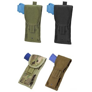 NcSTAR Single Pistol Double Stack Magazine Pouch – MOLLE / PALS Compatible, Belt Mount, PVC, CVPPH2991