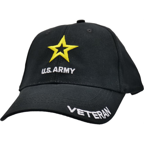 ARMY LOGO W / VETERAN ON BILL CAP ARMY LOGO W / VETERAN ON BILL CAP